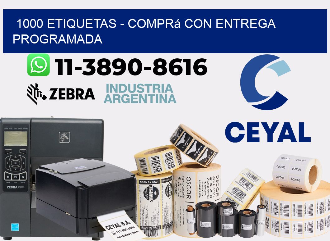 1000 ETIQUETAS - Comprá con entrega programada