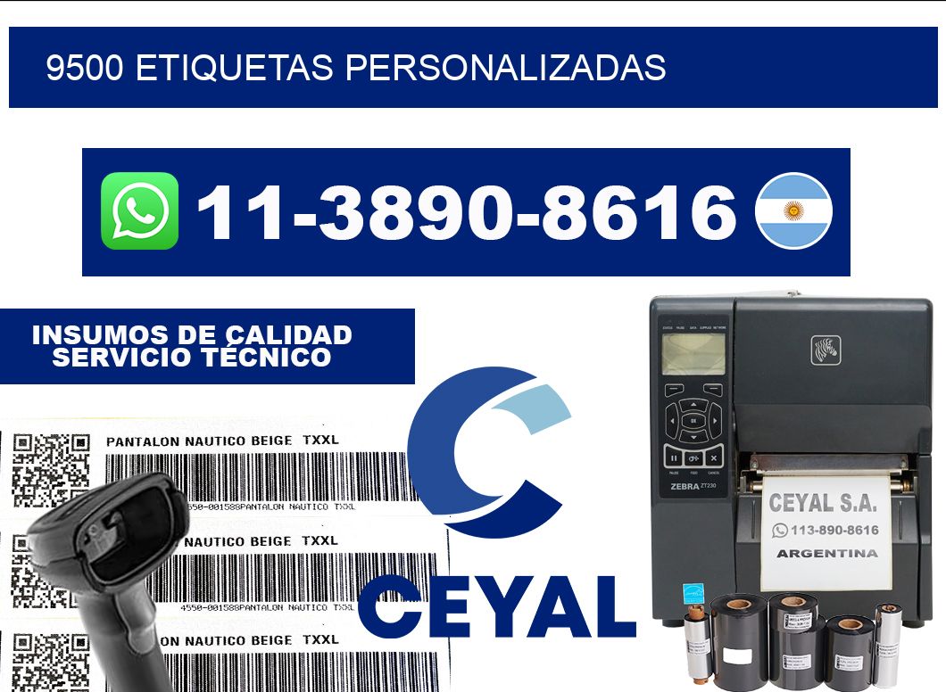 9500 ETIQUETAS PERSONALIZADAS