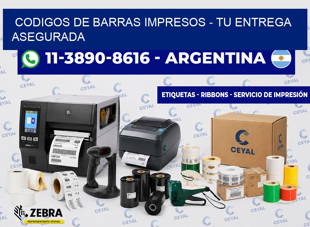 CODIGOS DE BARRAS IMPRESOS - Tu entrega asegurada
