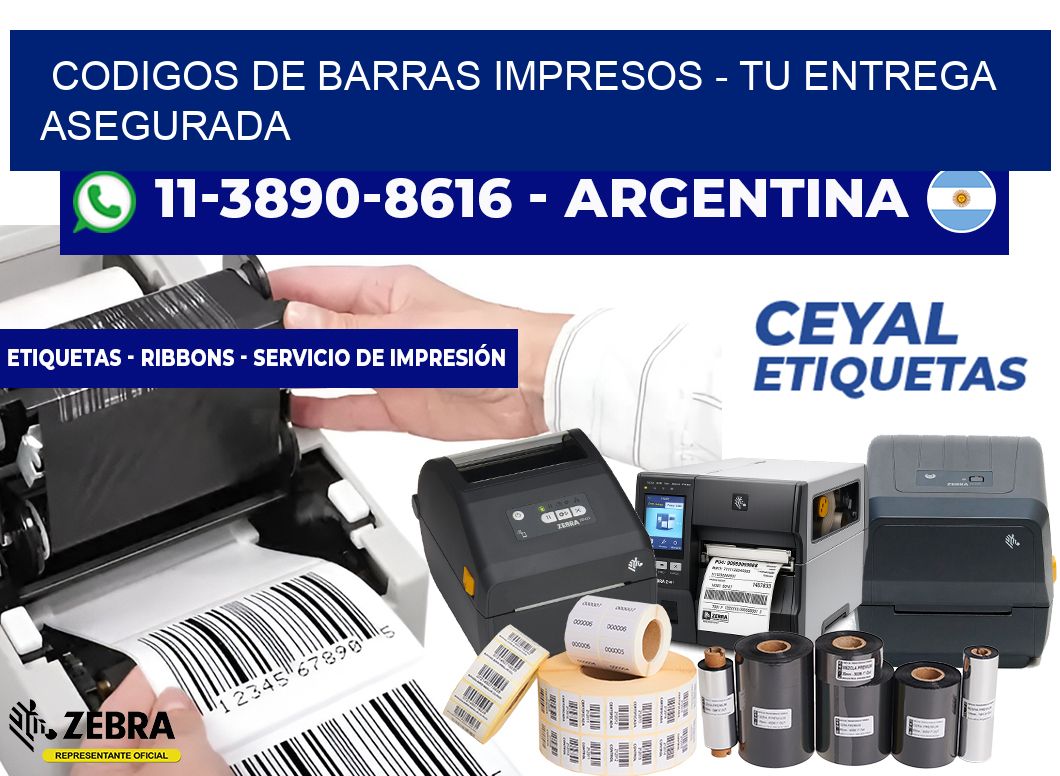 CODIGOS DE BARRAS IMPRESOS - Tu entrega asegurada