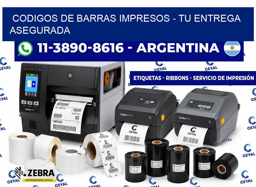 CODIGOS DE BARRAS IMPRESOS - Tu entrega asegurada