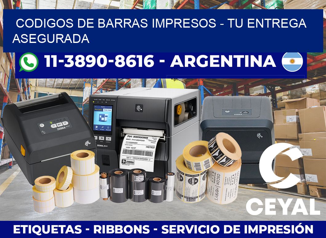 CODIGOS DE BARRAS IMPRESOS – Tu entrega asegurada