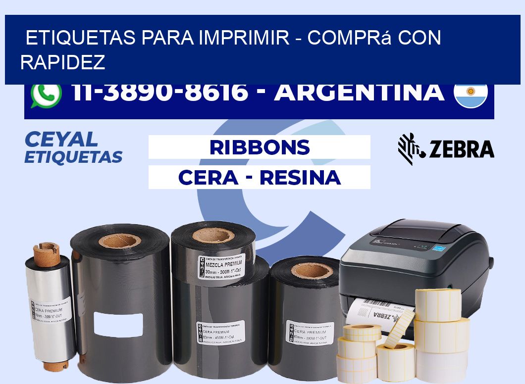 ETIQUETAS PARA IMPRIMIR - Comprá con rapidez