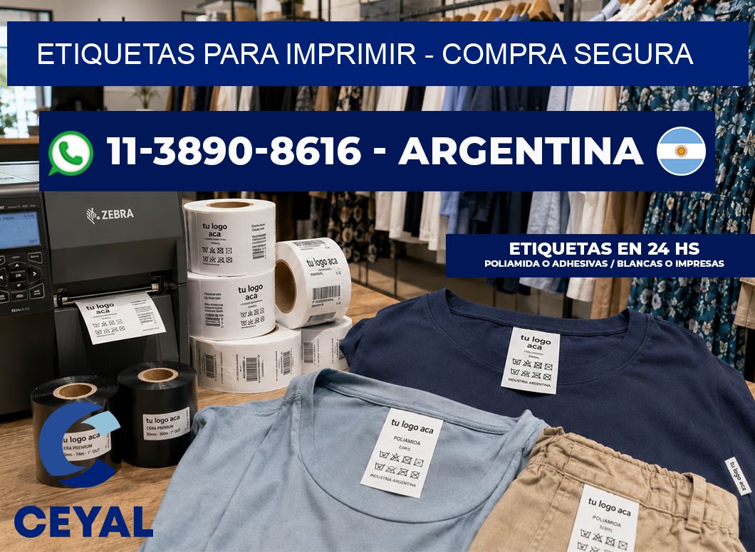 ETIQUETAS PARA IMPRIMIR – Compra segura