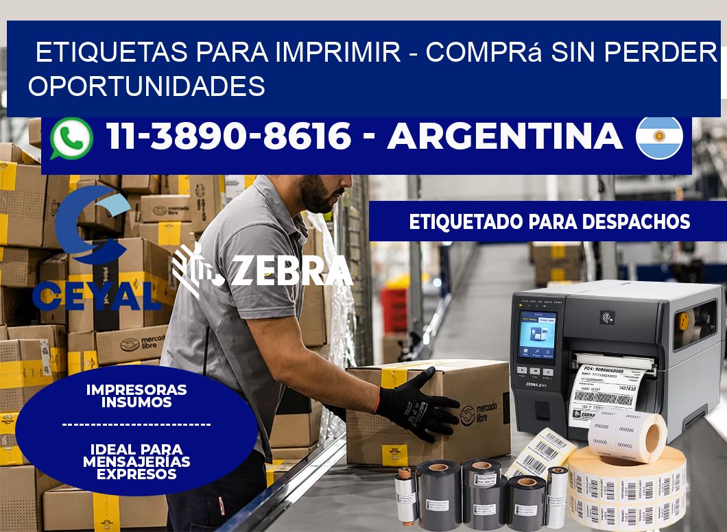 ETIQUETAS PARA IMPRIMIR – Comprá sin perder oportunidades