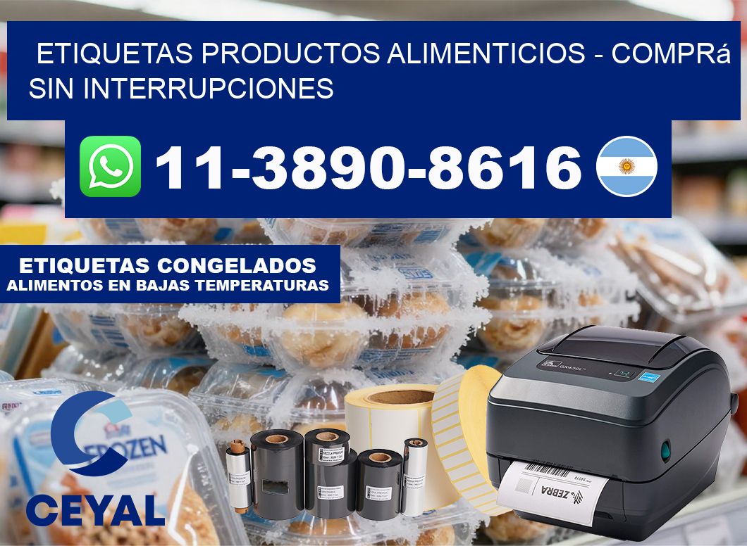 ETIQUETAS PRODUCTOS ALIMENTICIOS – Comprá sin interrupciones