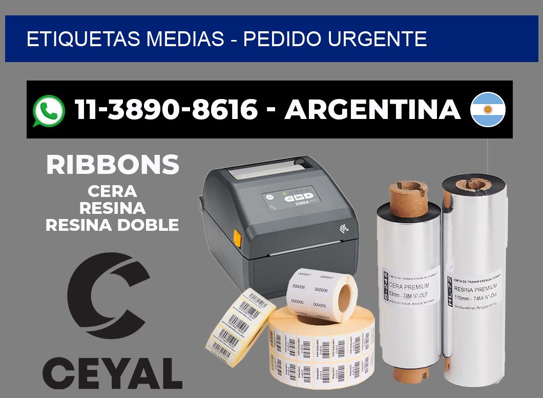 Etiquetas Medias - Pedido urgente
