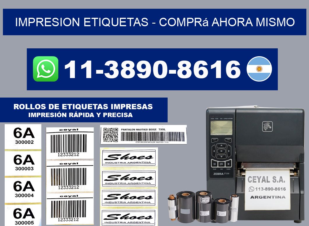 IMPRESION ETIQUETAS - Comprá ahora mismo