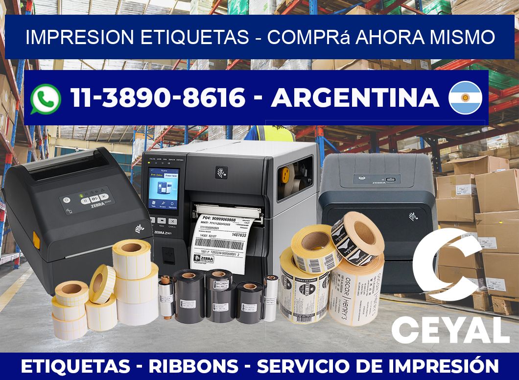 IMPRESION ETIQUETAS – Comprá ahora mismo