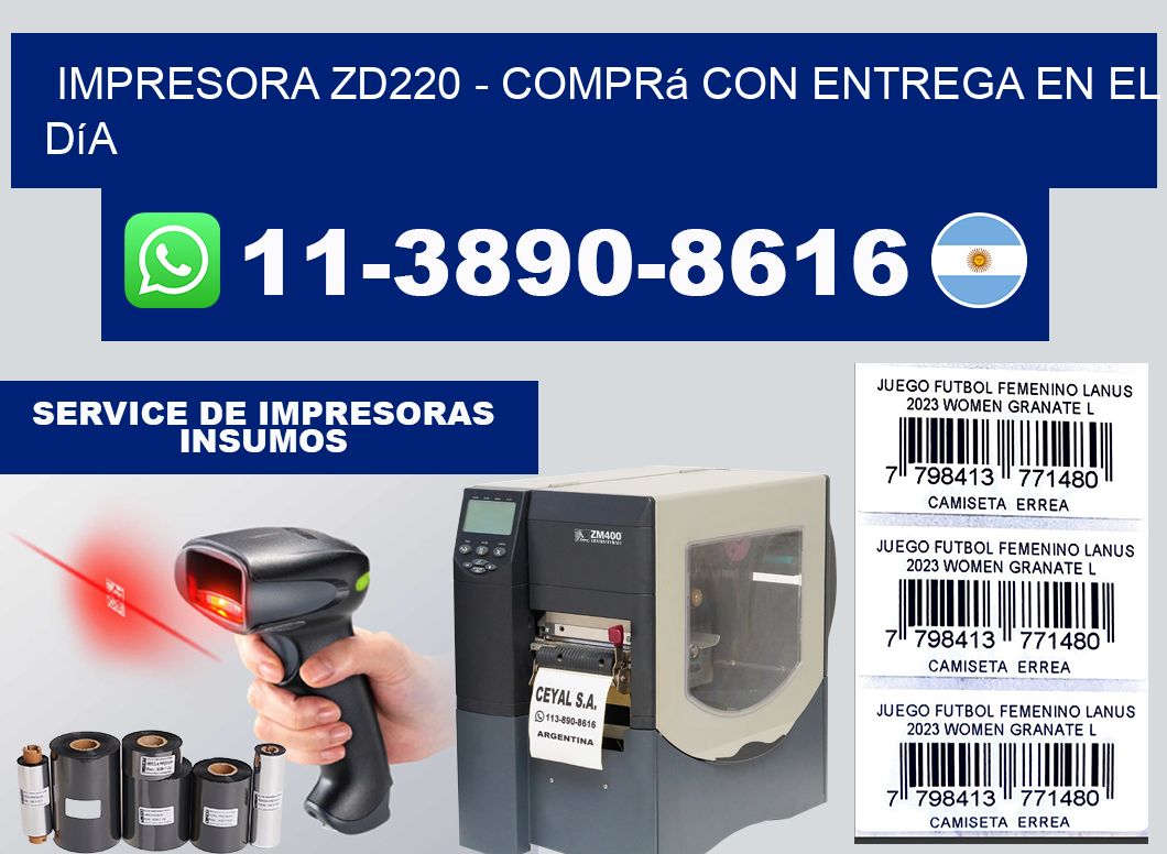 IMPRESORA ZD220 - Comprá con entrega en el día