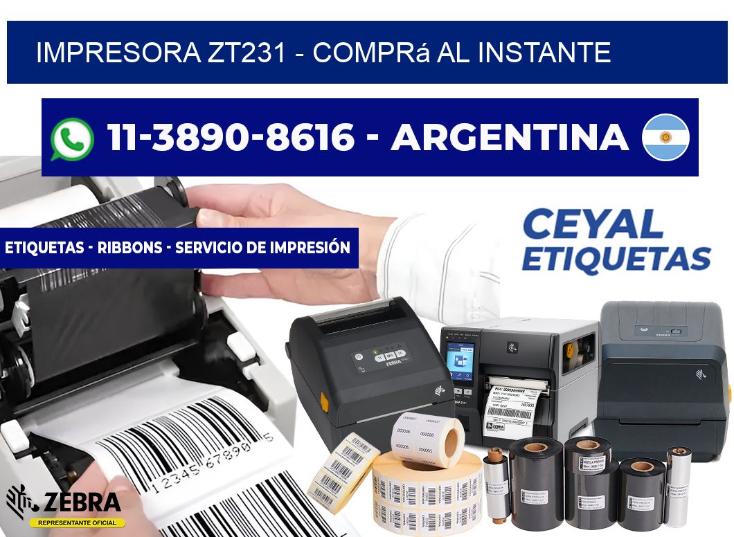 IMPRESORA ZT231 - Comprá al instante