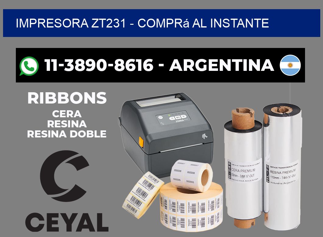 IMPRESORA ZT231 - Comprá al instante