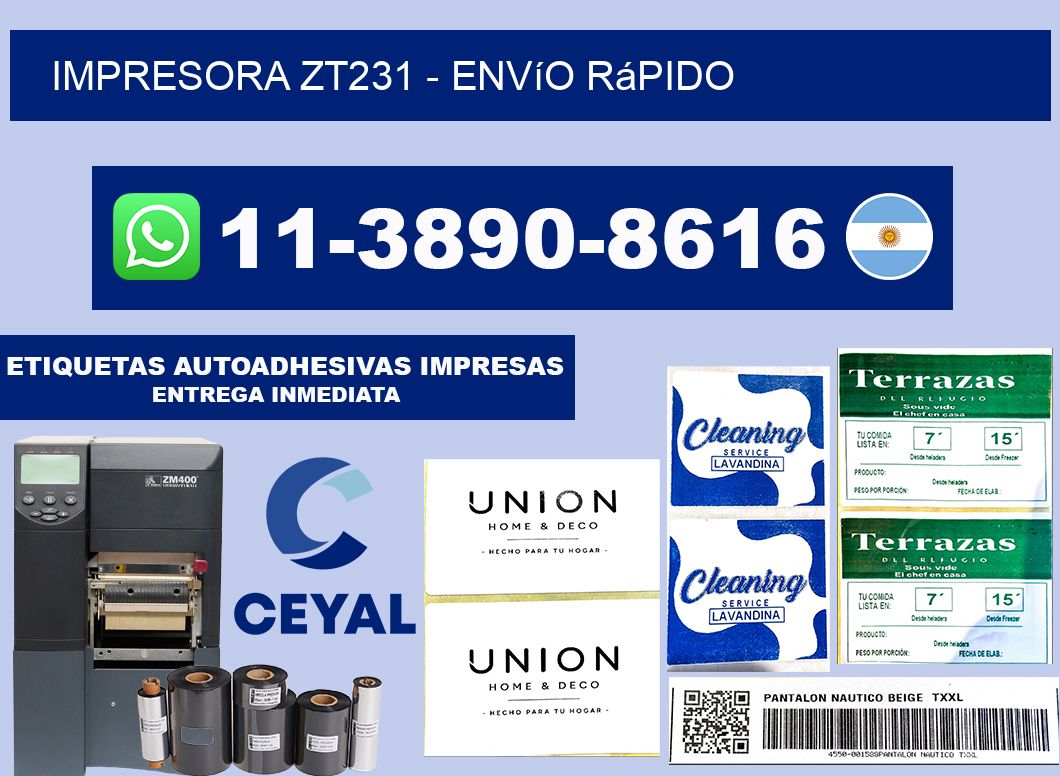 IMPRESORA ZT231 - Envío rápido