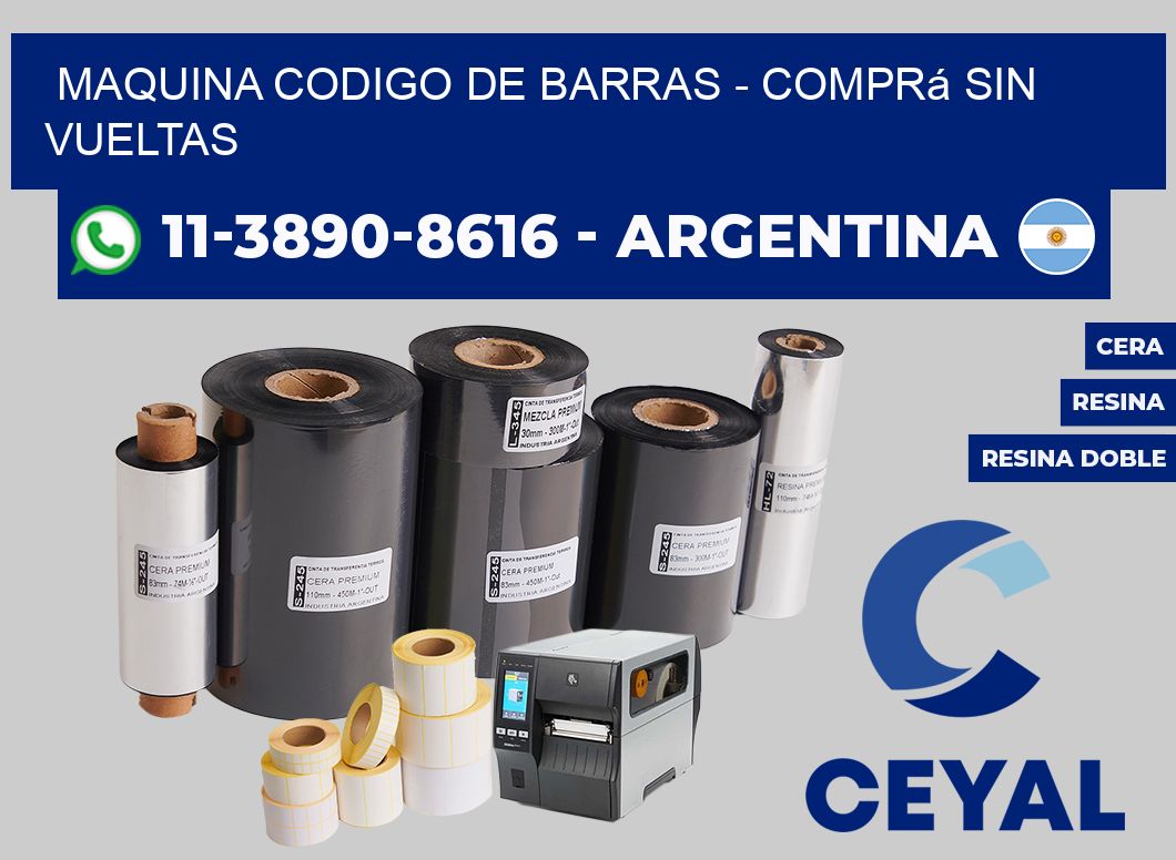 MAQUINA CODIGO DE BARRAS - Comprá sin vueltas