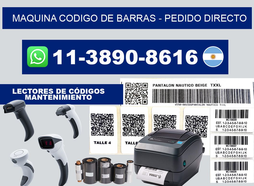 MAQUINA CODIGO DE BARRAS - Pedido directo