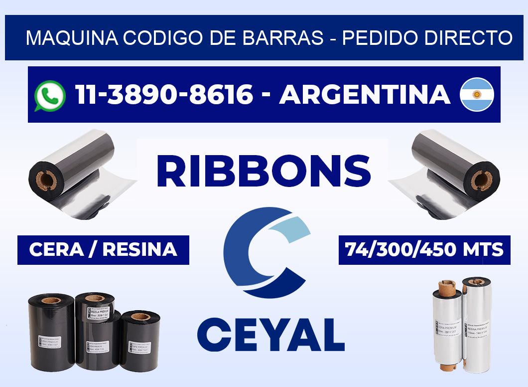 MAQUINA CODIGO DE BARRAS - Pedido directo