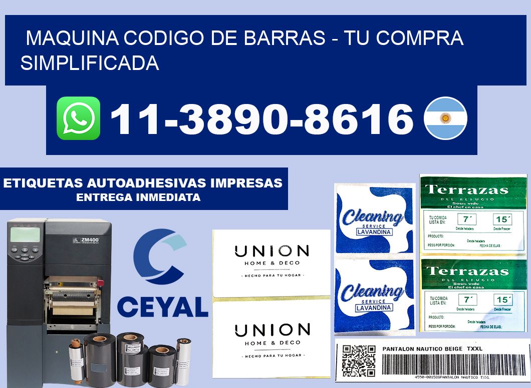 MAQUINA CODIGO DE BARRAS - Tu compra simplificada