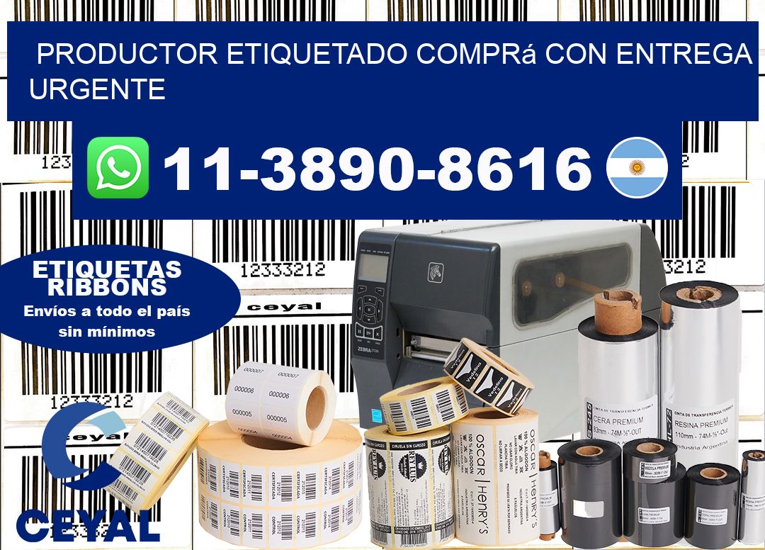 PRODUCTOR ETIQUETADO Comprá con entrega urgente