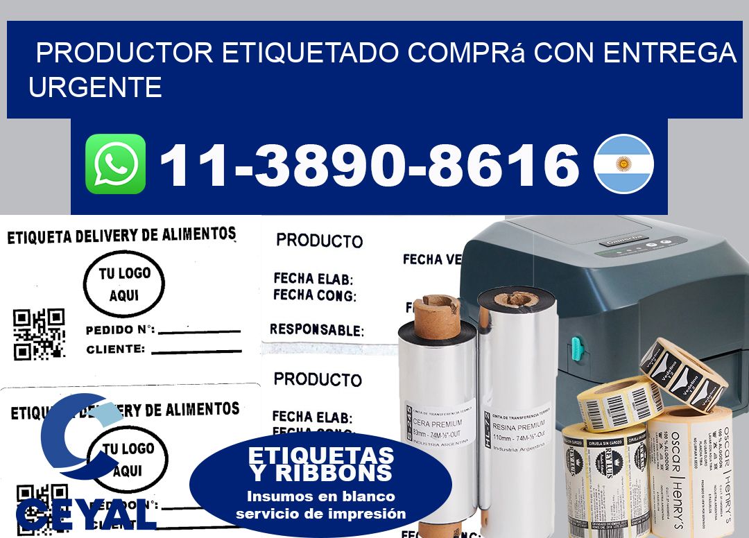 PRODUCTOR ETIQUETADO Comprá con entrega urgente