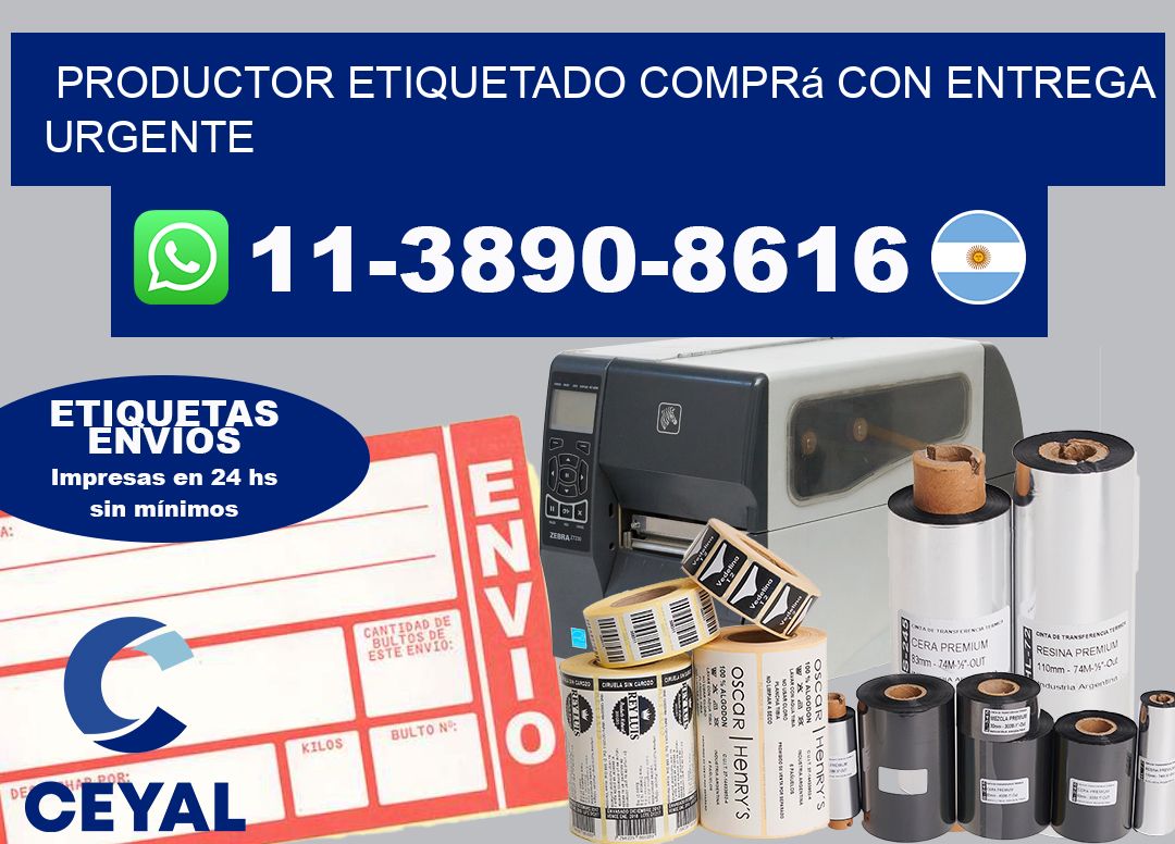 PRODUCTOR ETIQUETADO Comprá con entrega urgente