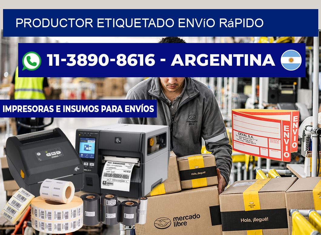 PRODUCTOR ETIQUETADO Envío rápido