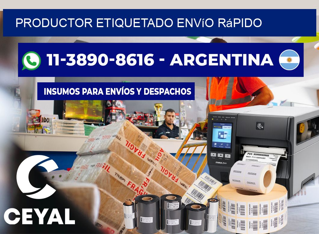 PRODUCTOR ETIQUETADO Envío rápido