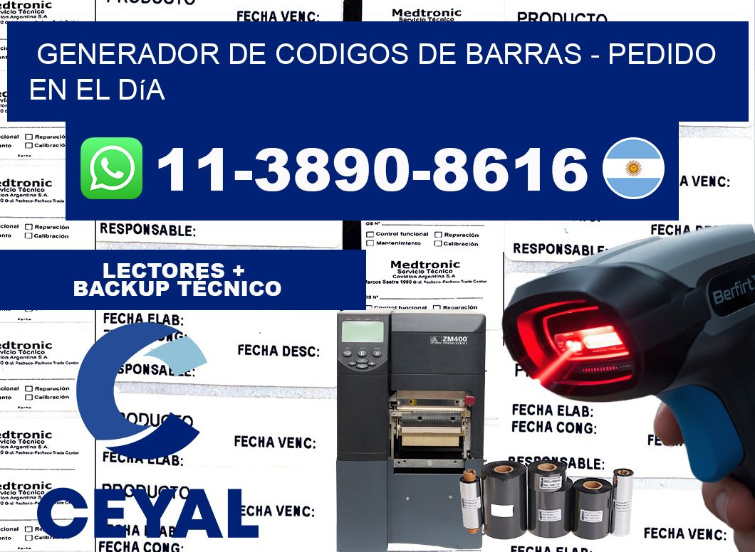 generador de codigos de barras - Pedido en el día