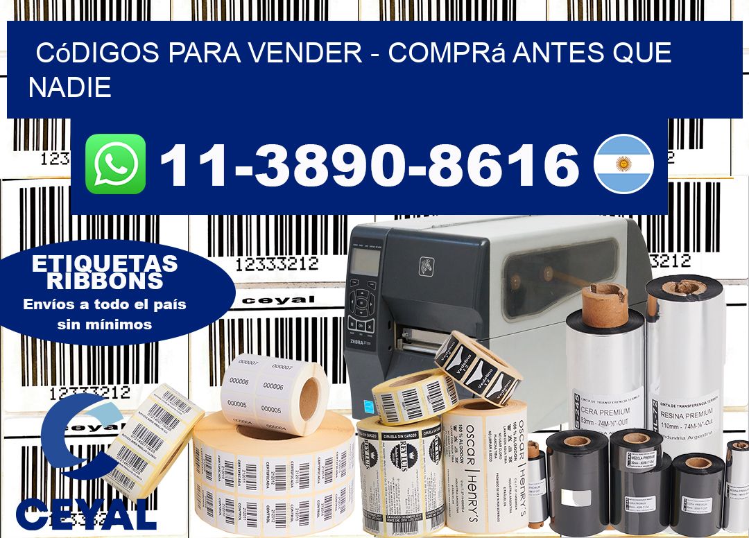 Códigos para vender – Comprá antes que nadie