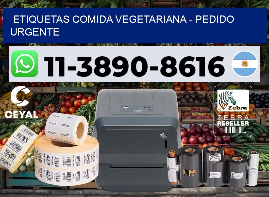 ETIQUETAS COMIDA VEGETARIANA - Pedido urgente