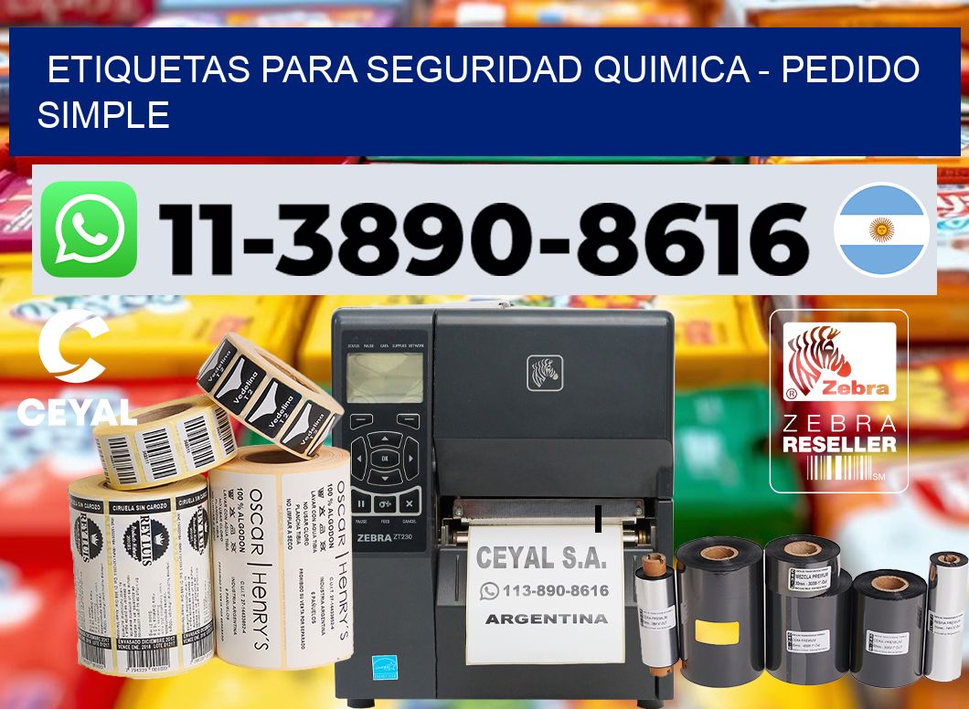 ETIQUETAS PARA SEGURIDAD QUIMICA - Pedido simple