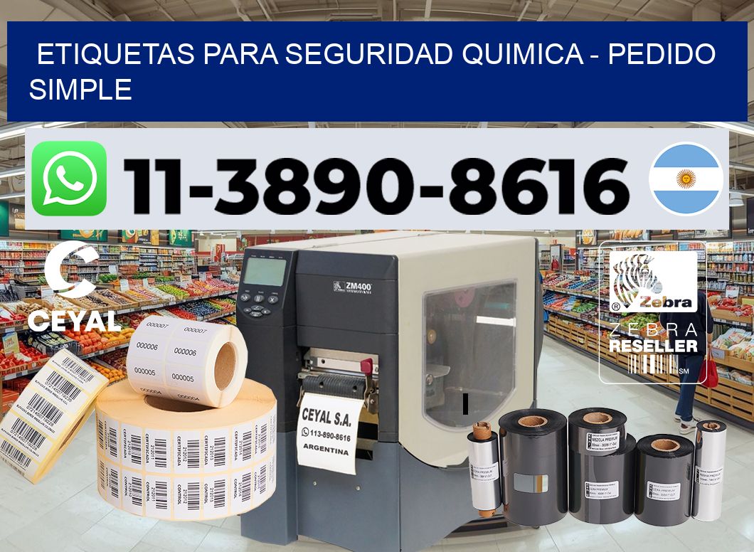 ETIQUETAS PARA SEGURIDAD QUIMICA - Pedido simple