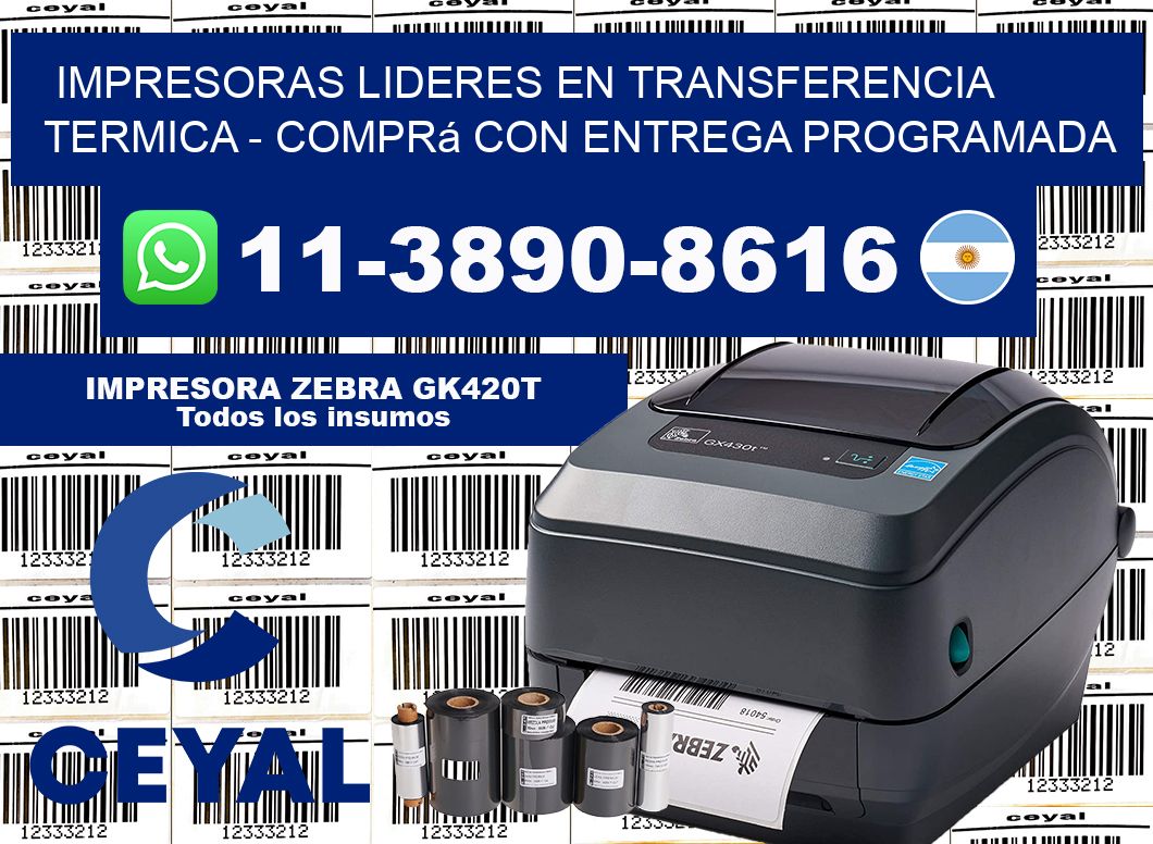 IMPRESORAS LIDERES EN TRANSFERENCIA TERMICA – Comprá con entrega programada