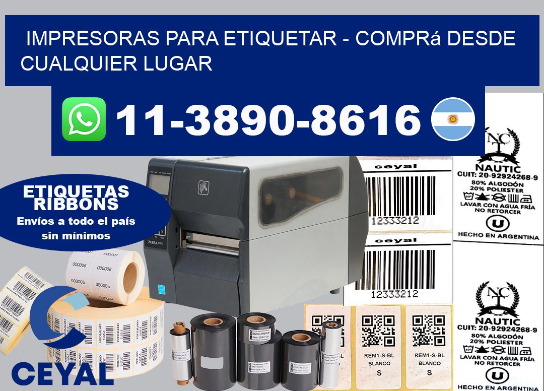 IMPRESORAS PARA ETIQUETAR - Comprá desde cualquier lugar