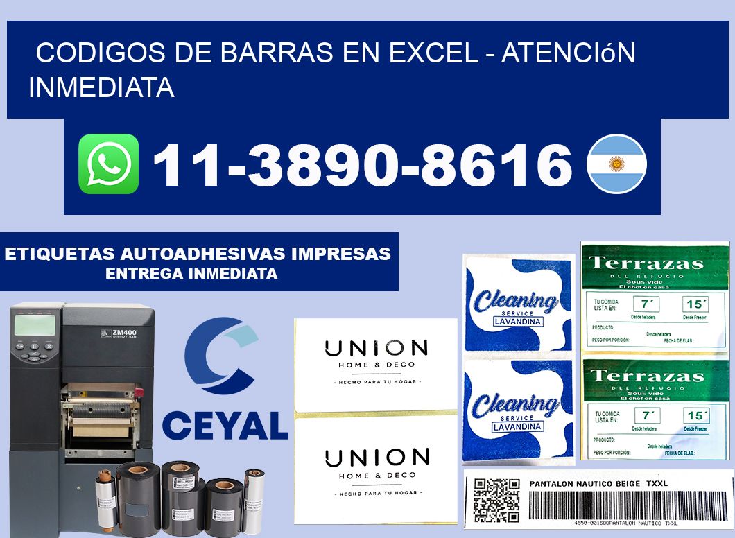 codigos de barras en excel - Atención inmediata