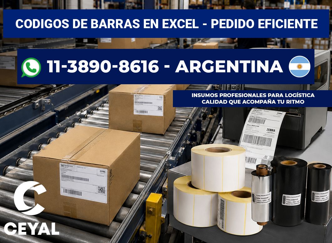codigos de barras en excel – Pedido eficiente