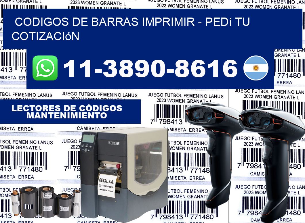 codigos de barras imprimir - Pedí tu cotización