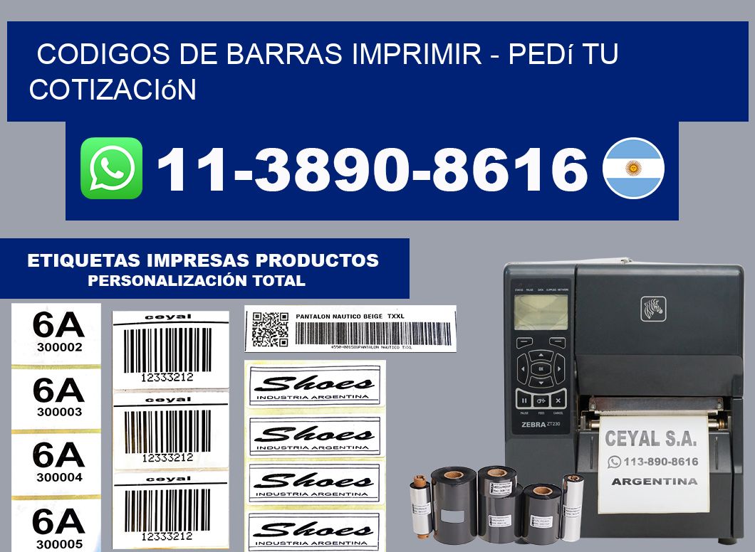 codigos de barras imprimir - Pedí tu cotización