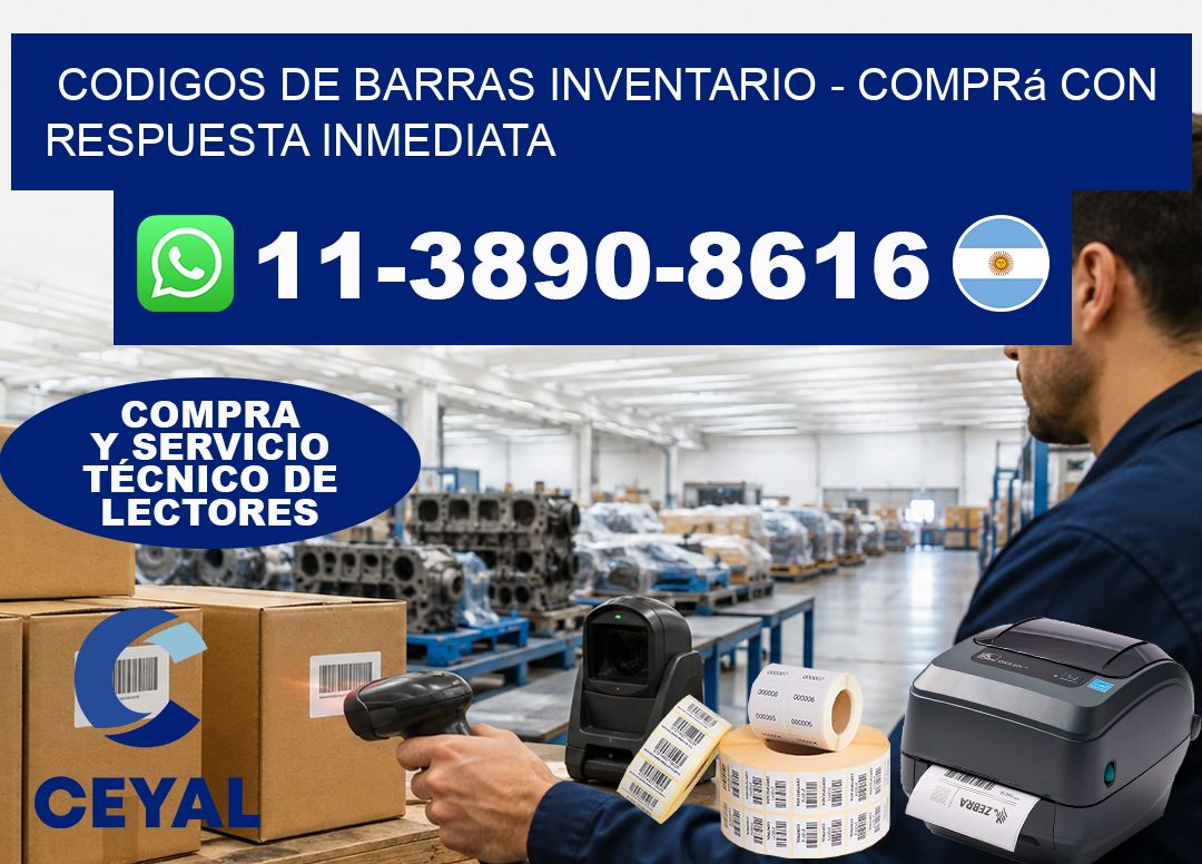 codigos de barras inventario - Comprá con respuesta inmediata