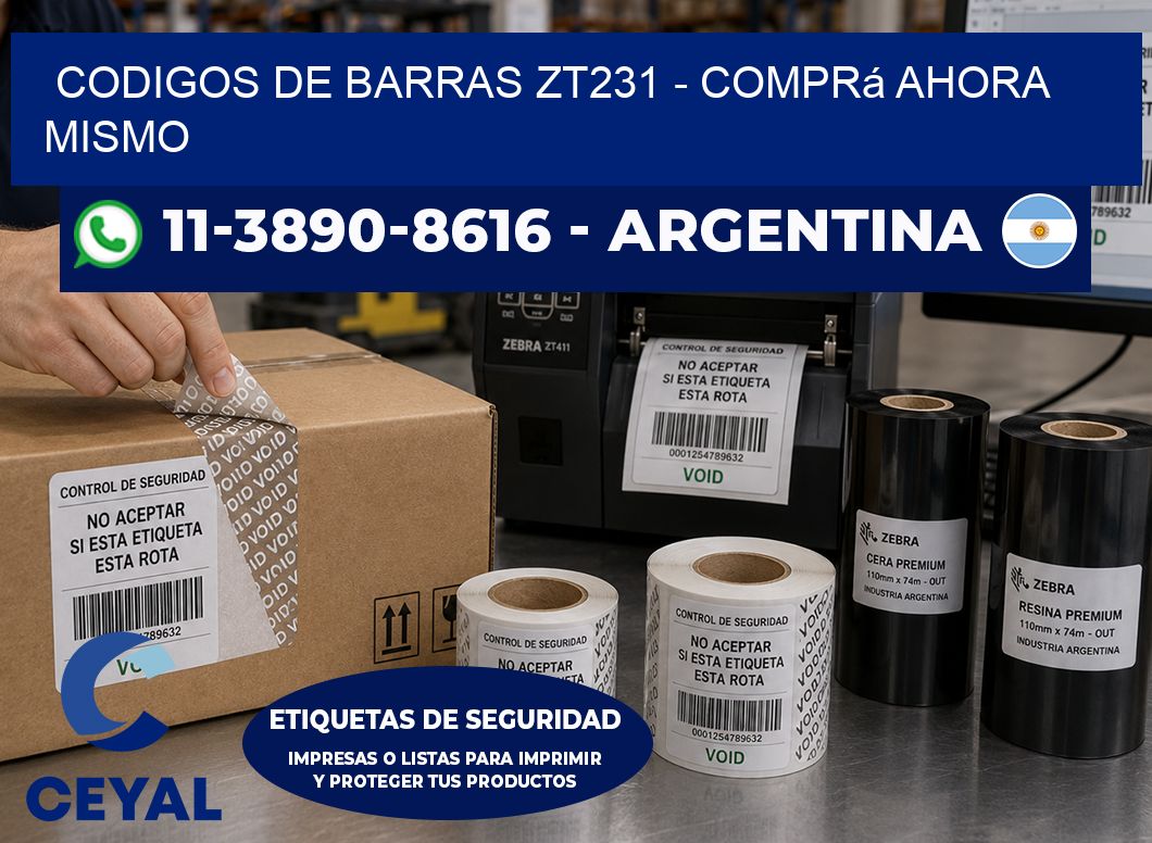 codigos de barras zt231 - Comprá ahora mismo