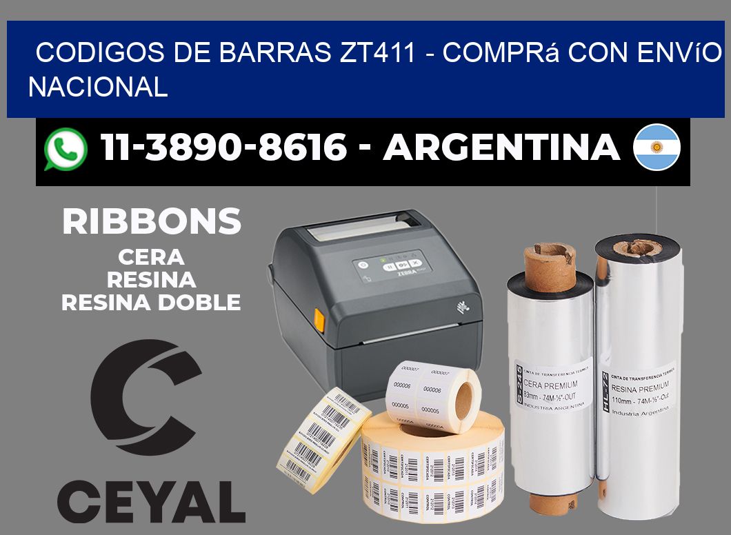 codigos de barras zt411 - Comprá con envío nacional