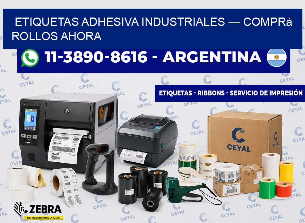 etiquetas adhesiva industriales — Comprá rollos ahora