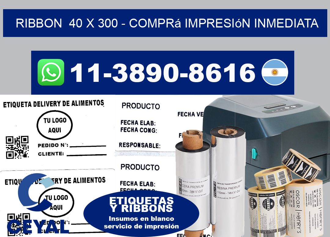 ribbon  40 x 300 - Comprá impresión inmediata