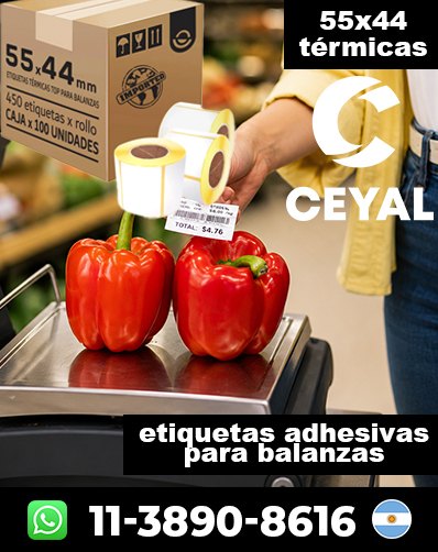 ETIQUETAS ROLLO BALANZA - Comprá ribbon hoy