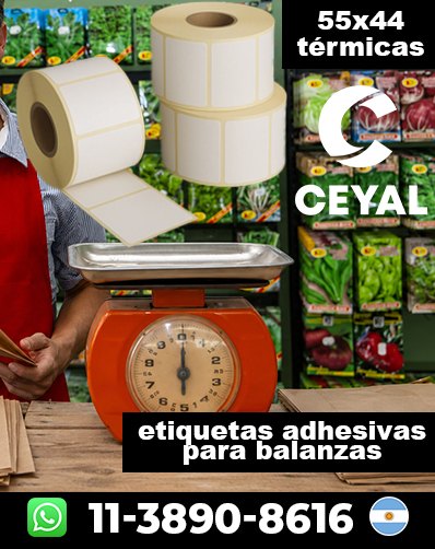 ROLLOS TÉRMICOS PARA BALANZAS - Realizá tu pedido ahora